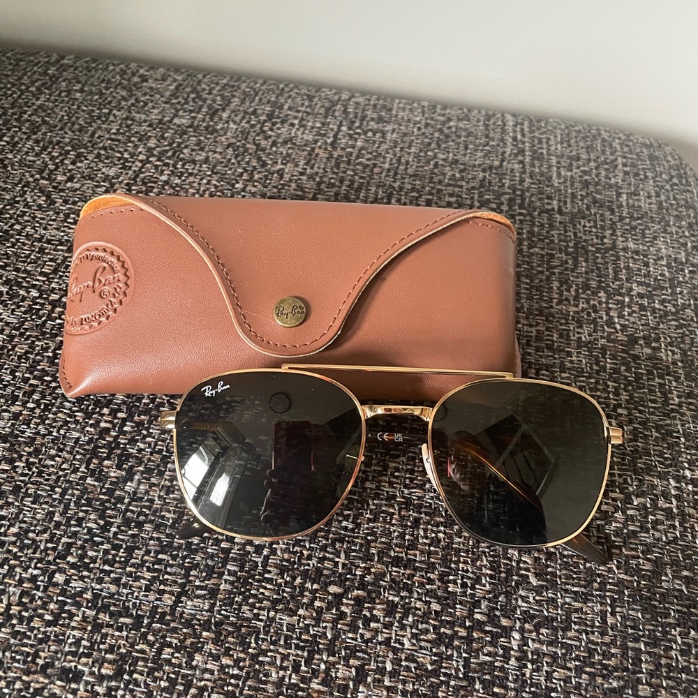 RayBan sunglasses. Tortoise, gold and brown